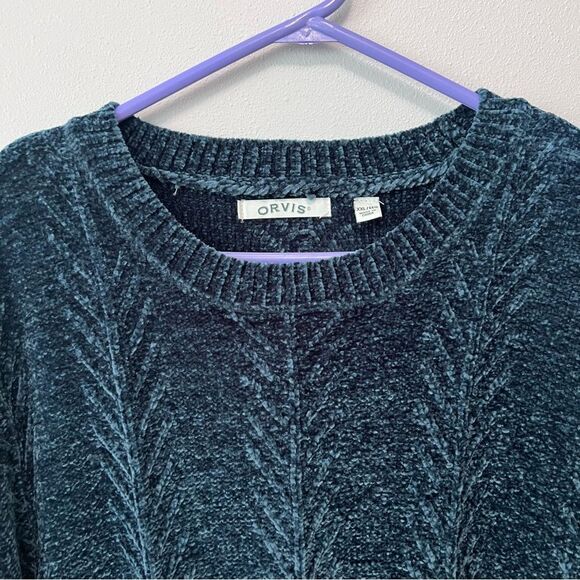 Orvis Green Chenille Pullover Sweater Size XXL - Picture 2 of 7